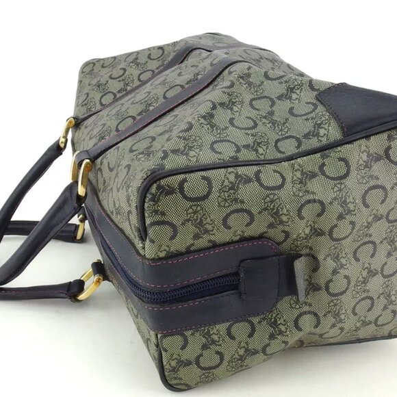 CELINE Boston bag C macadam gray gray pink PVC ?~ leather Authentic - Picture 3 of 9